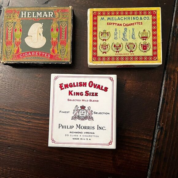Vintage Cigarette Boxes. (Set of 3) - Picture 1 of 4
